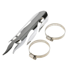 Flame Chrome Exhaust Muffler Pipe Heat Shield Cover Guard Chopper Crui