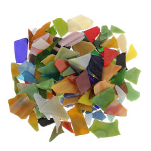 200g/Pack Irregular Shape Glass Mosaic Tiles for Arts DIY Crafts 10-30