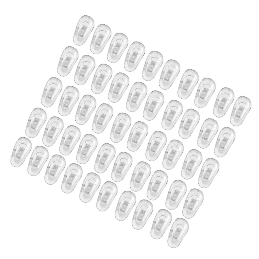 25 Pairs Silicone Eyeglass Nose Pads Oval Push On