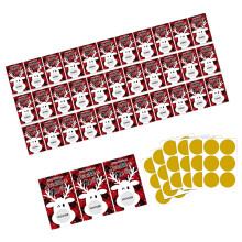 36Pcs Handmade Scratch Off Coupon Cards Christmas Prizes Card