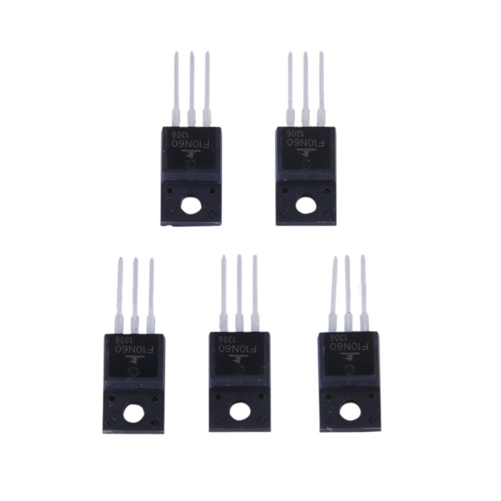 5Pcs N-Channel Power Mosfet 10N60 10A 600V Package To-220F 711467164890