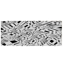 Waterproof Dining Room Rug, Breathable Comfort Super Soft Flannel Non-Toxic Materials Absorbent 40 X 60Cm Black And White