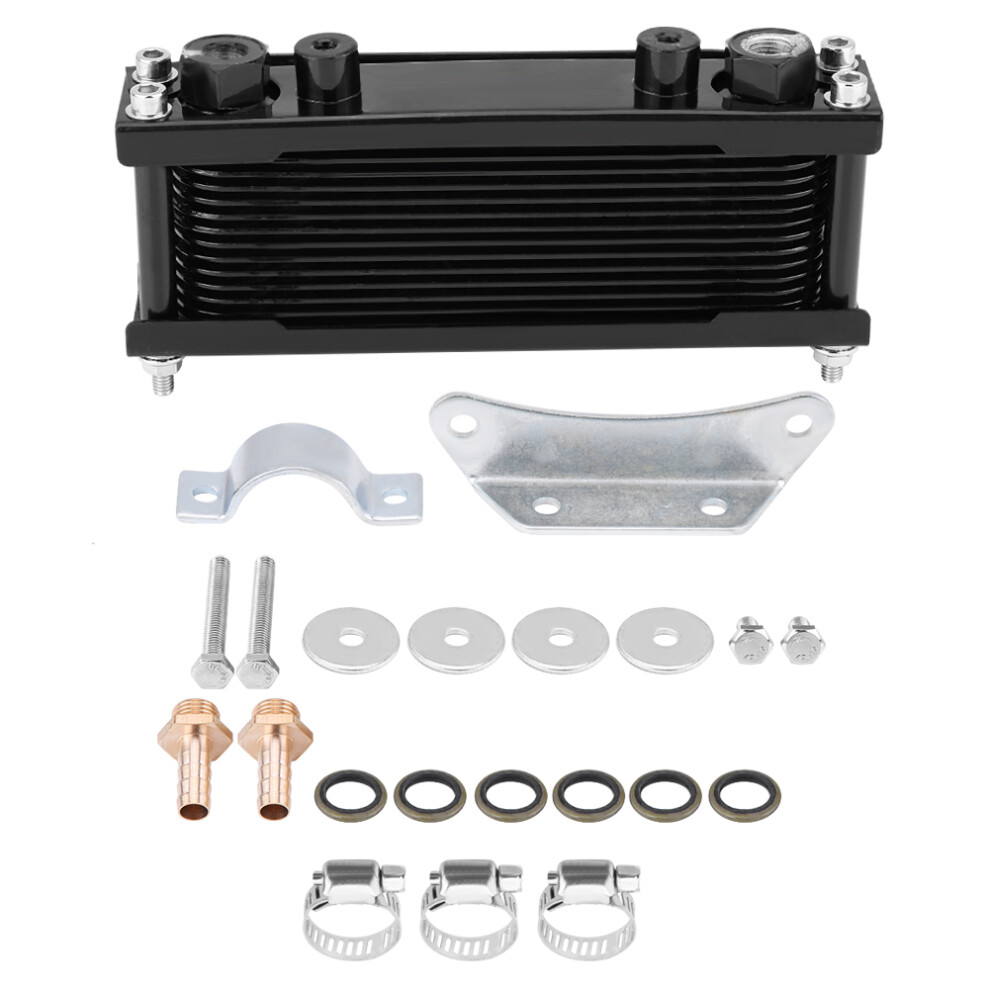 Motorcycle Oil Cooler Cooling Radiator System, Sturdy And Durable Universal Fit For 50Cc To 200Cc Engines, Improves Engine Efficiency And Reduces 9190834851679