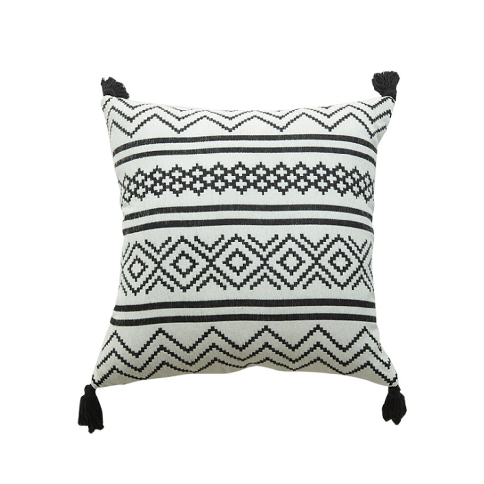Multi-Usage Textured Linen Fabric Throw Pillow Covers, Boho Design for Your Home, Washable, Hidden Zipper Closure, 45x45cm, Chenille, for Personalized