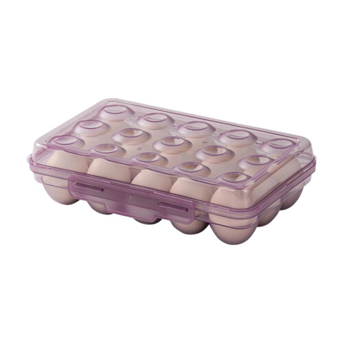 Conteneur à œufs empilable pour-Violet transparent 15