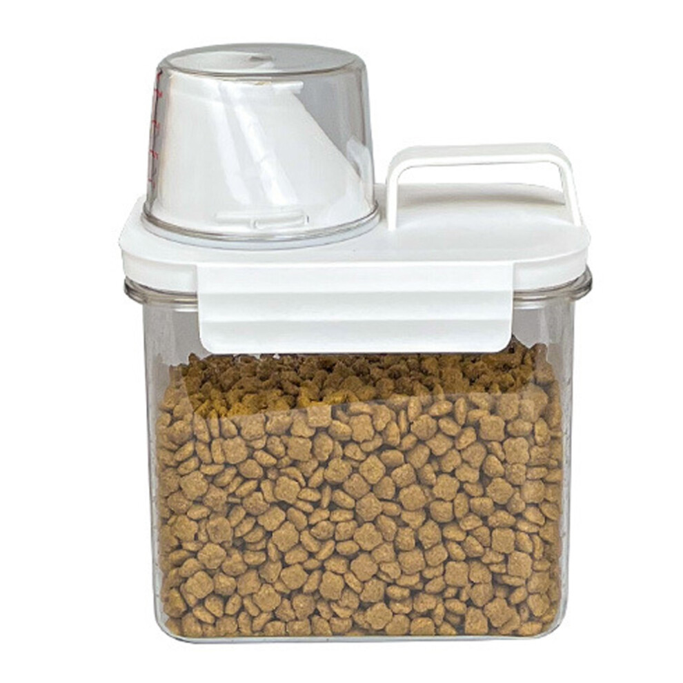 Dry Food Storage Container, Pour Spout Equipped Rice Bucket With Handle And Measuring Cup, Space Saving Airtight Pantry Organizer Made Of Bpa Free 9190834267654
