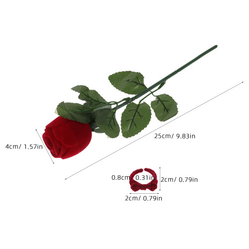 Rote Ringbox Rosendesign Romantische Schmuck Aufbewahrung 1