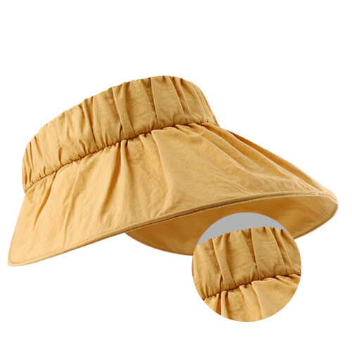 Chapeau à visière pliable, bords larges, taille réglable,-Jaune