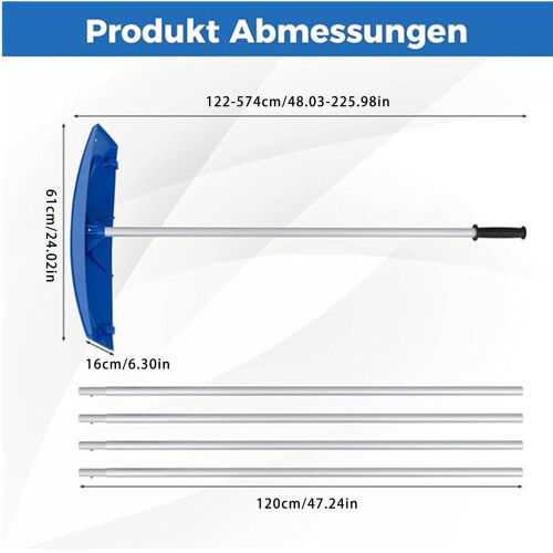 Snow Roof Cleaner Tool 24Inch Wide Roller Snow Scraper Removal 2