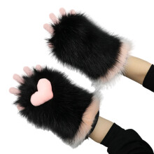 Gant d'halloween pour adolescents et adultes,-poudre noire