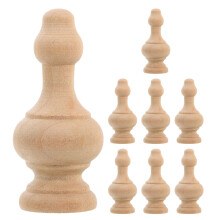 8Stk Holzdekoration Beige, Vintage Säulen-Design Für Zuhause