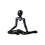 Statue de penseur abstrait en plastique, Sculpture de-Noir 2 1