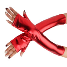 Gants métalliques de discothèque pour danse Disco Sexy,-Rouge