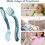 Baby Fork and Spoon Set  Silicone Feeding Spoon and Fork for Kids 3