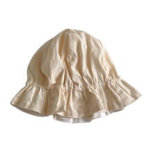 Bonnet en dentelle pour nouveau-né, chapeau-Petite fleur beige
