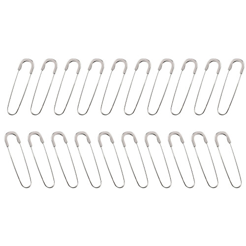 Épingles de sûreté en métal, 20 pièces, épingle à-Argent