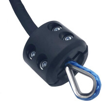 Tope de gancho para cable de cabrestante, elimina el traqueteo, protector de cable de goma, tornillo de acero inoxidable, protege el cable, látex de