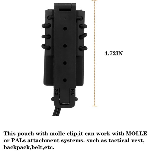 Single/Double 9mm Magazine Pouch (CB D) Black D 2