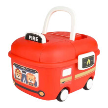 Multipurpose Childrens Storage Bin with Cartoon-Red small