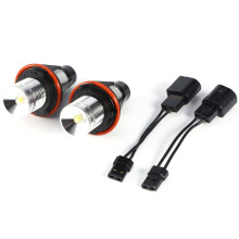 Luz de marcação LED Angel Eye Halo sem erros, dissipação de calor, luz diurna branca de xenônio, compatível com BMW, visual personalizado, plug