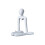 Plastic Figurine Abstract Thinker Miniature Sculpture-White 1 1