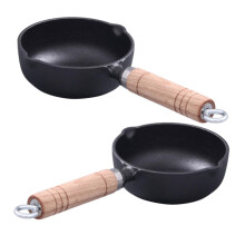 13cm Cast Iron Mini 2pcs Omelette Frying Oil Warmer Milk Warmer Multiuse Cooking Tool Kitchen Essential