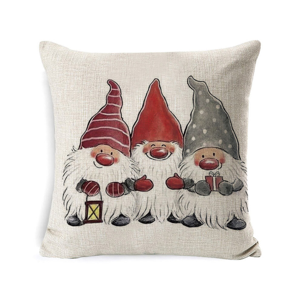 Burlap Farmhouse Style Throw Pillow Cases, Burlap Pillow Covers for Christmas Decor, Burlap Cushion Covers with Invisible Zipper