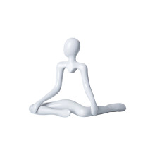 Abstract Thinker Plastic Statue Sculpture Desktop Book-White 2