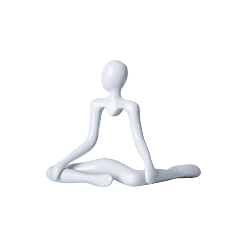 Abstract Thinker Plastic Statue Sculpture Desktop Book-White 2
