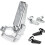 Fork Foot Step Peg for , Steel Foldable Design, Chrome Finish, 24mm 38mm Diameter (Black) 2