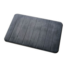 Memory Foam Bath Mat Super Absorbent Quick Dry Non Slip Bath Rug Soft Plush Comfort Machine Washable Easy Care For Bathroom Shower Toilet Floor Purple