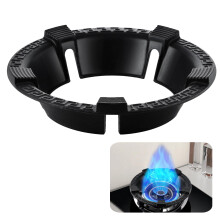 Energy Efficient Gas Stove Pot Ring, Wind Blocking Cast Iron Wok Frame, NonSlip Burner Rack Insert, Fire Concentrator for 5Claw Hobs