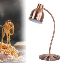 Commercial Food Heat Lamp,Bend Buffet Food Warmer with250w Bulb, Freestanding Food Warmer Light for Buffet Restaurant Home Catering