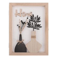Kreative Holz Schlüsselaufbewahrung Beige Wandmontage Mit Blumen