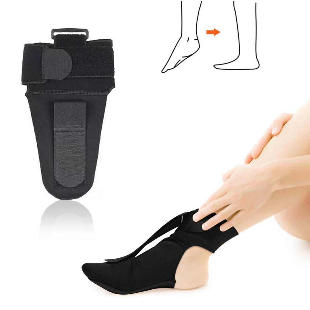 Plantar Fasciitis Night Splints,Soft Stretching Boot Splint for Sleeping,Adjustable Night Splint (Medium)