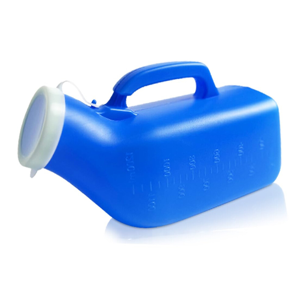 Urine bags, urine bottles, portable urinals for men, leakproof, 1200 ml, for hospital, incontinence, outdoor, car, travel (Blue1men)