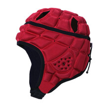 Kids Youth Adjustable Rugby Helmet Soft Padded Headgear with Chin Strap