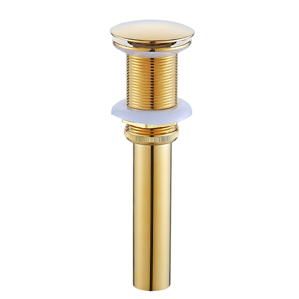 Basin Sink Sprung Plug, Without Overflow Anticlogging Strainer Vessel Sink Drain Gold, L One Color 9365049679442