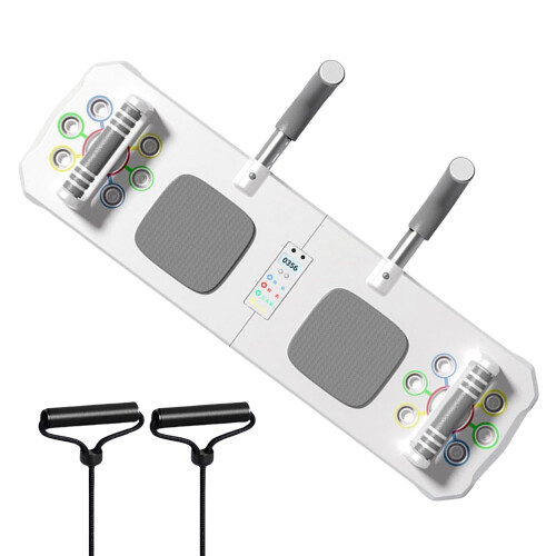 Training board with pull rope and timer, multifunctional fitness accessory for core strength