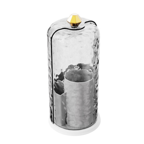 360 Degree Rotating Makeup Organizer Multi-Transparent gray
