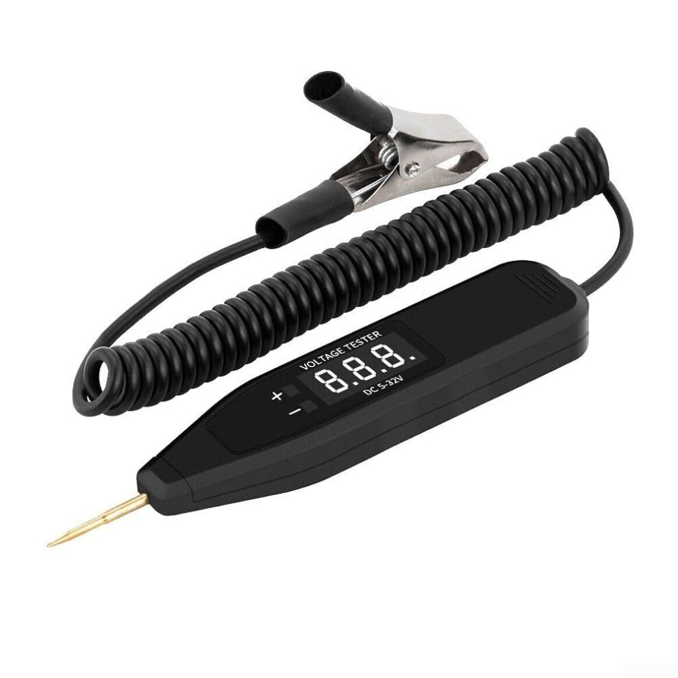 Essential Truck Car Test Tool, Digital Electric Voltage Circuit Tester (Black) Black 9412369717030