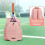 Tennis Backpack, Racket Carry Case, MultiPocket Large Capacity, Pink 3