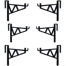Beehive Frame Holder 6pcs Bracket Tool Designed for Beekeepers' Efficiency (black)