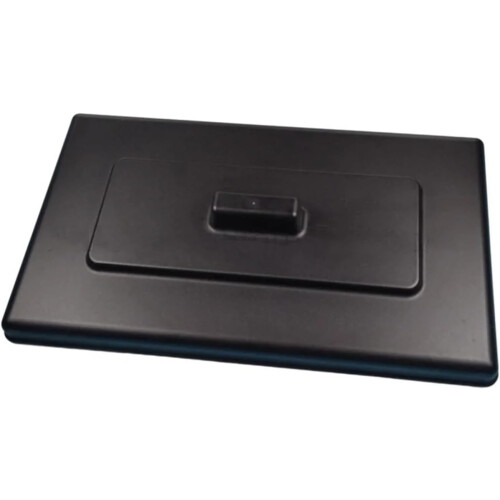 Rectangular  lid, black plastic cover, accessory for ice makers, spare part for accessories for soft ice cream machines. 2