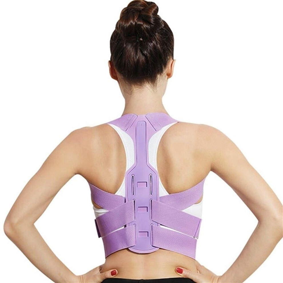 Gray Adjustable Support Belt For Correcting Back Posture, Collarbone, Spine, Back (Color: M) (Size: Small) (M)