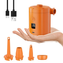 Powered Inflatable Air Compressors Suit Bike Inflator Tool Bicycles Air Pumps For Outdoor Paddles Board Orange Color