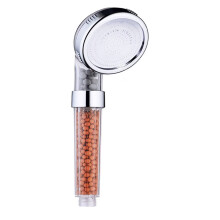 Ionic Shower Filter Chlorine Filtration Showerhead for Dry Skin Hair (White, 8cm Diameter)