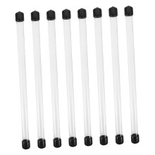 8PCS Clear Plastic Round Storage Tubes with Lids Empty Test Bottles for Laboratory Use Transparent Bead Organizers and Versatile