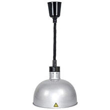 Heat Lamp Food Warmer Portable Telescopic Heat Lamp Food Warmer Chandelier Single Head Down The Buffet Food Heat Lamp Stretch Food Pizza(Silver)