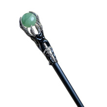 Halloweens Wandelstokken Dragon Claws Orb Wand-groene aventurijn